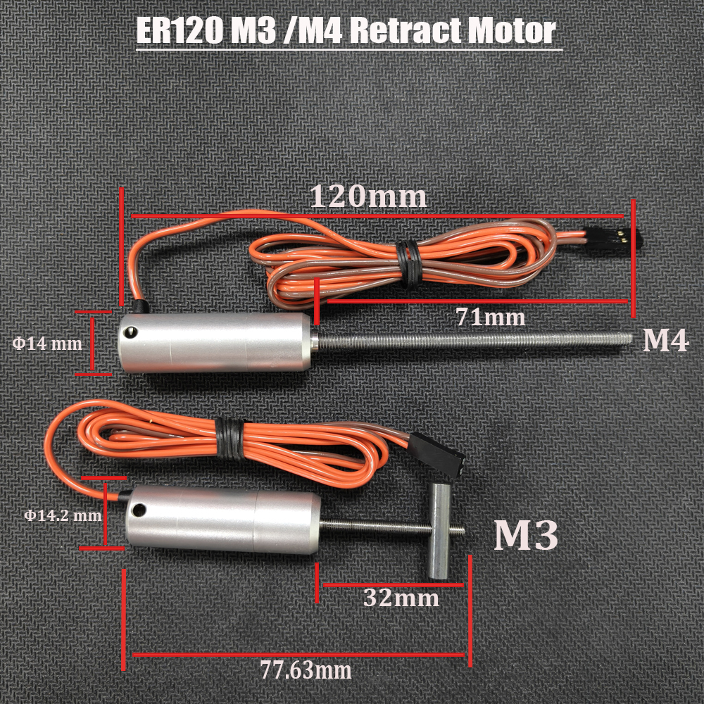 Retract Motor ER120 M4 / M3 Lo - Jp Hobby-Rc 评论和价格