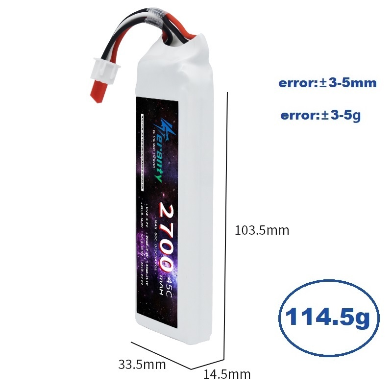 1/3PCS 2S 7.4V Lipo Battery 27 - Rc Hobby Grade 评论和价格