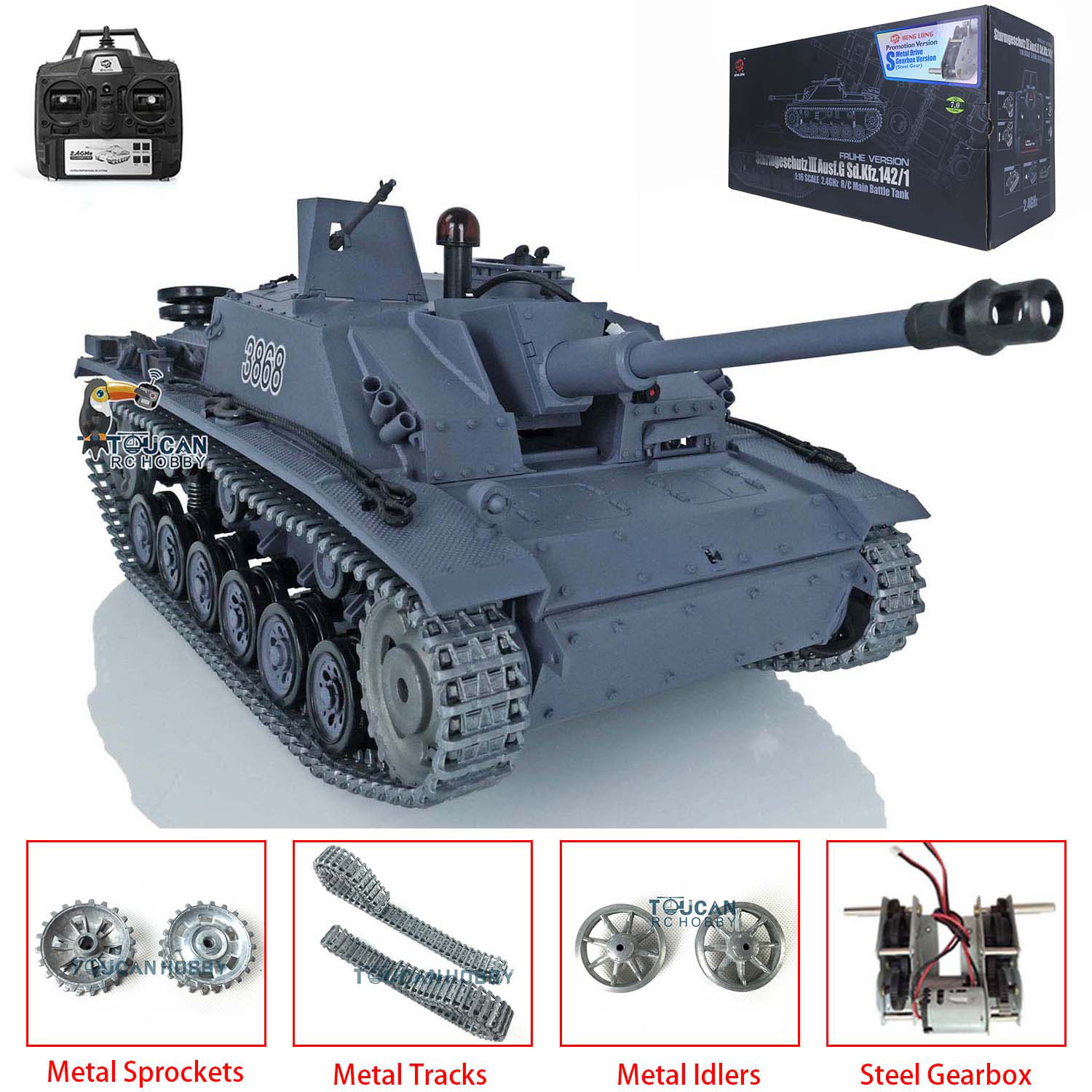 1/16 Henglong Stug III 7.0 Ger - Rc Hobby Track 评论和价格